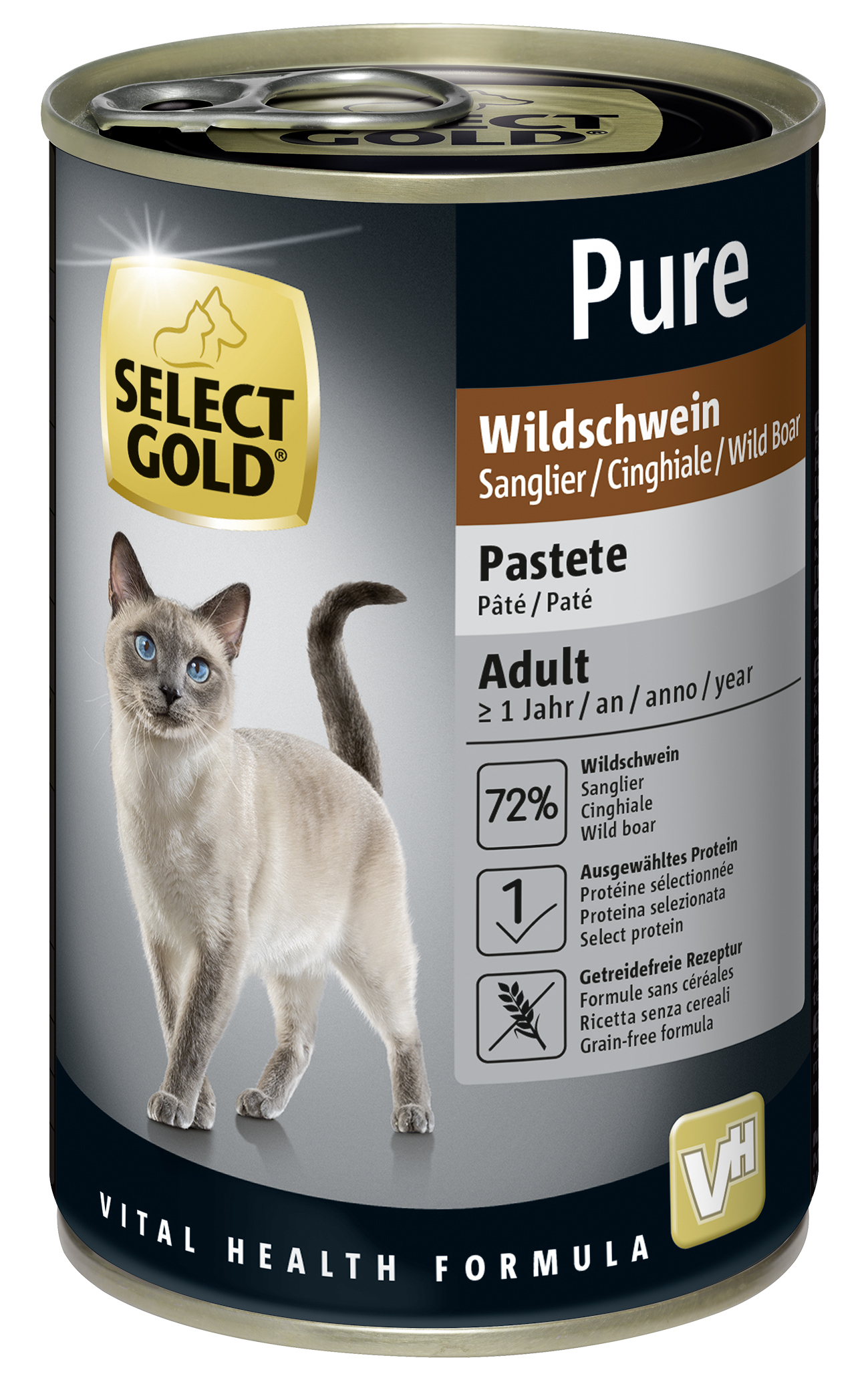SELECT GOLD Pure Adult Paté Wildschwein 6x400 g