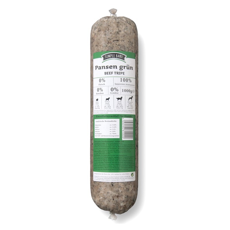 Simple BARF Pansen grün 16x1 kg