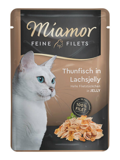 Miamor Feine Filets in Jelly Thunfisch in Lachsjelly 24x100 g