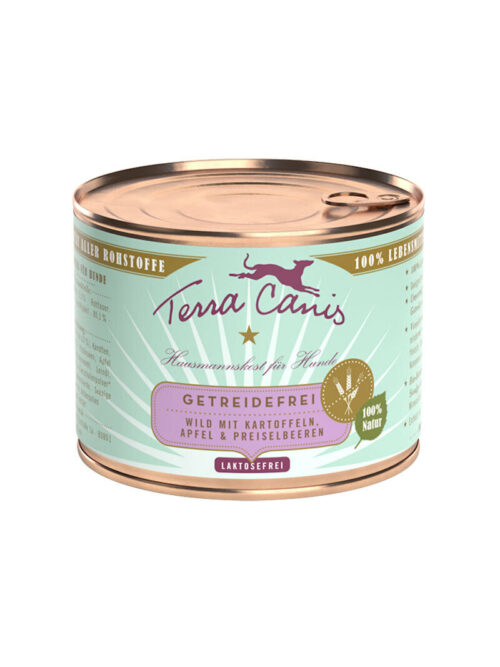 Terra Canis Getreidefrei Adult 12x200g Wild mit Kartoffeln, Apfel & Preiselbeeren