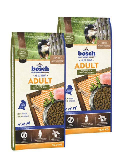 bosch High Premium Concept Adult Geflügel & Hirse 2x15 kg