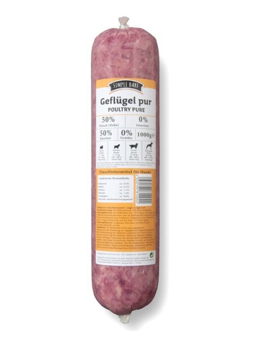 Simple BARF Geflügel pur 24x1 kg