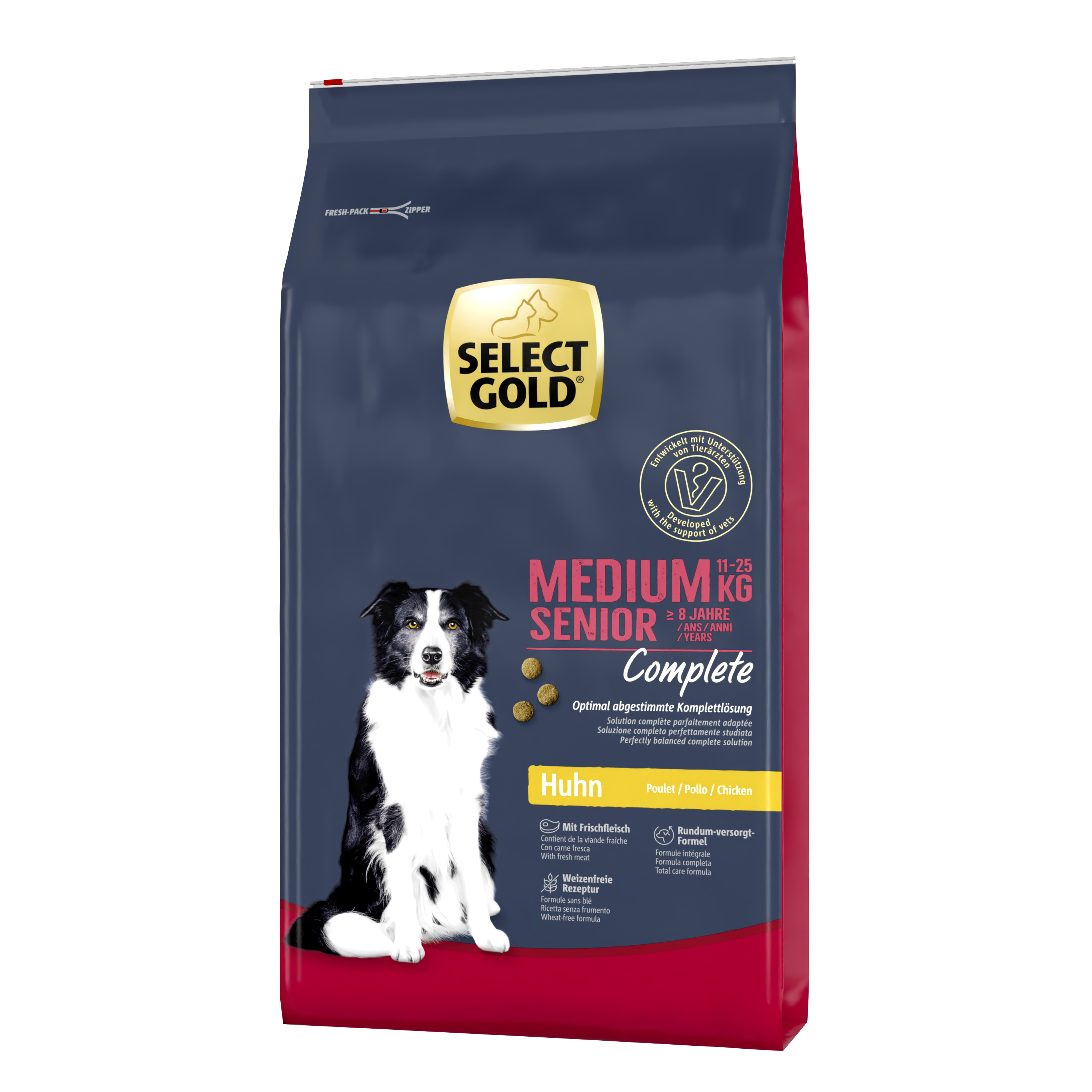 SELECT GOLD Complete Medium Senior Huhn 12 kg