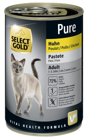 SELECT GOLD Pure Adult Paté Huhn 12x400 g