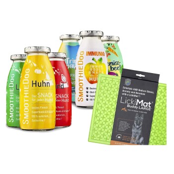 SmoothieDog Mix + Lickimat Grün 6x250 g