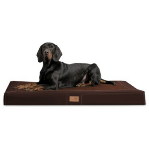 Tierlando ® OSCAR VISCO Orthopädische Hundematratze Kunstleder Velours Hundebett braun 1 m, 11 cm, 80 cm