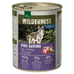 REAL NATURE WILDERNESS Nassfutter für Hunde Adult Ziege und Schaf 6x800 g