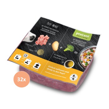 ProCani BARF Komplettmenü TK-Blockware Napffertig Pute 32x500 g