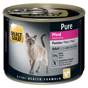SELECT GOLD Pure Adult Paté Pferd 24x200 g