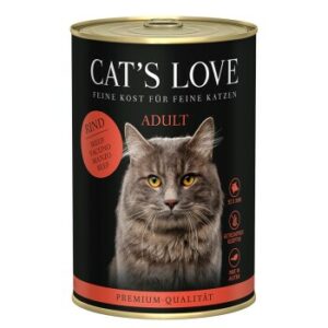 CAT'S LOVE Nassfutter Katze Adult Rind pur 12x400 g