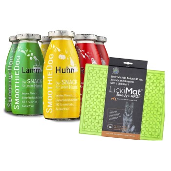 SmoothieDog Klassik + Lickimat Grün 6x250 g