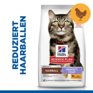 Hill's Science Plan Trockenfutter Katze Adult Hairball & Perfect Coat Huhn 3 kg