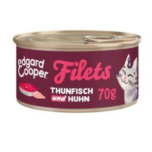 Edgard & Cooper Nassfutter Katze Adult Filets Thunfisch & Huhn 24x70 g