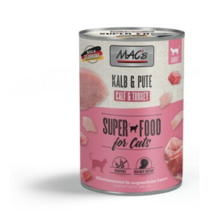 MAC's Nassfutter Katze Adult Kalb und Pute 6x400 g