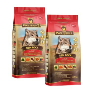 WOLFSBLUT Adult Red Rock, Kängurufleisch mit Kürbis 2x12,5 kg