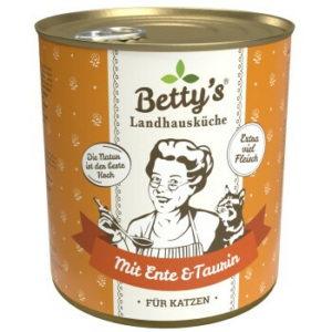 Betty's Landhausküche mit Ente & Taurin 6 x 800g für Katze