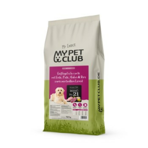 MyPetClub weizenfreies Trockenfutter für Hunde mit Ente, Huhn & Pute und hohem Fleischanteil