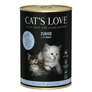 CAT'S LOVE Nassfutter Katze Junior Kalb 24x400 g