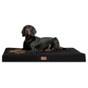 Tierlando ® OSCAR VISCO Orthopädische Hundematratze Kunstleder Velours Hundebett schwarz 1,2 m, 11 cm, 90 cm