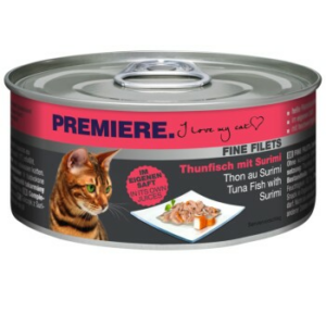 PREMIERE Fine Filets Naturell Thunfisch mit Surimi 48x80 g