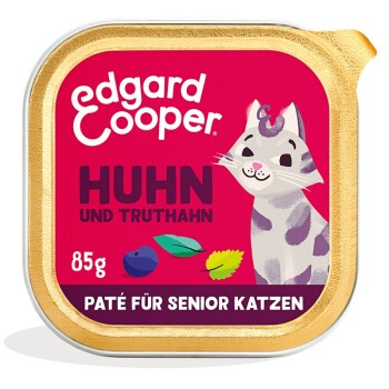 Edgard & Cooper Nassfutter Katze Senior Paté Truthahn & Huhn 64x85 g