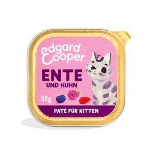 Edgard & Cooper Nassfutter Katze Kitten Paté Ente und Huhn 64x85 g