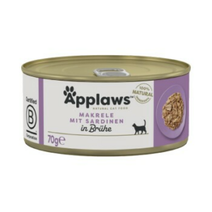 Applaws Nassfutter Katze Adult in Brühe Makrele mit Sardine 96x70 g