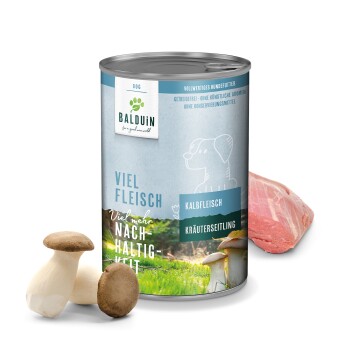 BALDUiN Hund Kalb & Kräuterseitling 12x400g
