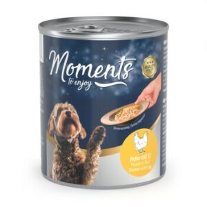 MOMENTS Nassfutter Hund Adult Huhn mit Ei 6x220 g