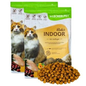 Lyra Pet Lecker.Pet Balu's Indoor Geflügel Katzenfutter Trockenfutter Vollnahrung 5 kg