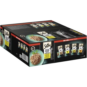 Sheba Multipack Giant-Pack Delikatesse in Gelee Geflügel Variation 80x85 g