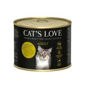 CAT'S LOVE Nassfutter Katze Adult Mix Kalb & Truthahn 24x200 g