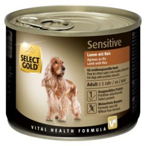 SELECT GOLD Nassfutter Hund Sensitive Adult Lamm mit Reis 6x200 g