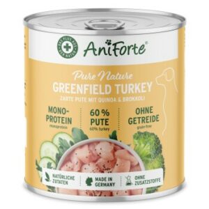 AniForte Nassfutter GreenfieldTurkey Pute 6 x 400 g 800 g