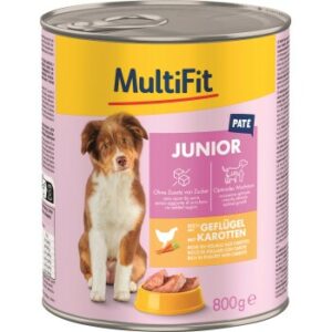MultiFit Junior Pate Geflügel mit Karotten 12x800 g