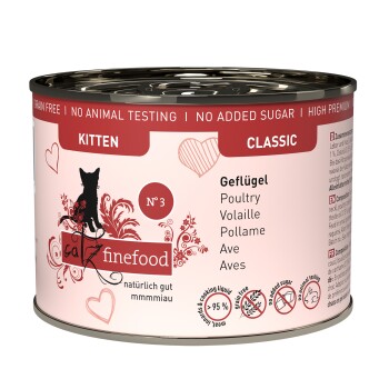 Catz finefood Nassfutter Katze Classic Kitten No. 3 Geflügel 24x200 g