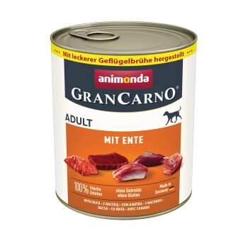animonda GranCarno Original Nassfutter Hund Adult, Ente 24x800 g