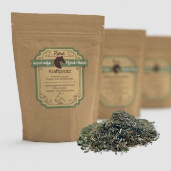 Hand aufs Pferd/Hund Muskel Kräuter Kraftprotz 1kg
