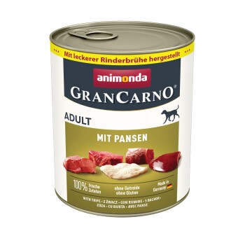 animonda GranCarno Original Nassfutter Hund Adult, Pansen 24x800 g
