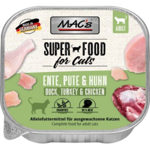 MAC's Nassfutter Katze Adult Ente, Pute und Huhn 64x100 g