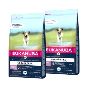EUKANUBA Trockenfutter Hund Small & Medium Breed Puppy, getreidefrei 2x3 kg