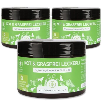 Wolfsbacher Natur Kot & Grasfrei Leckerli 3x