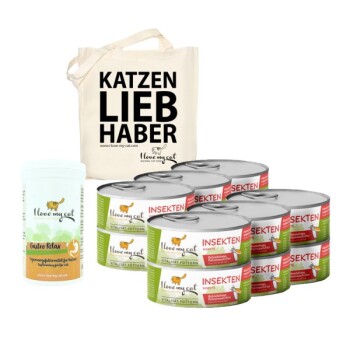 I love my cat Futterset für Katzen mit Durchfall - Nassfutter + Gastro Relax Pulver + Jutebeutel