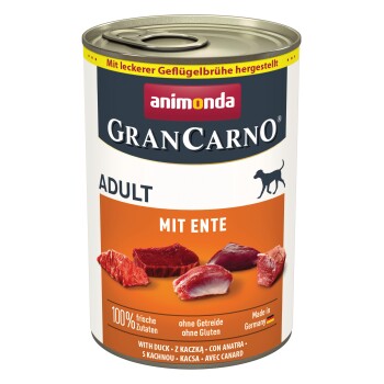 animonda GranCarno Original Nassfutter Hund Adult, Ente 24x400 g