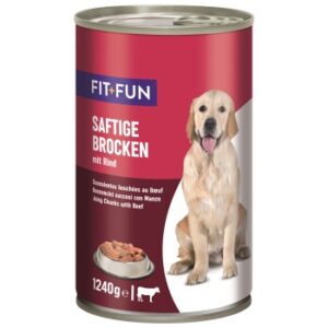 FIT+FUN Nassfutter Hund Audlt, Ragout, Rind 6x1,24 kg