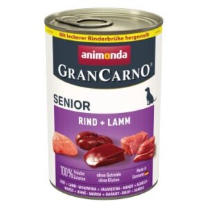 animonda GranCarno Original Nassfutter Hund Senior, Rind & Lamm 24x400 g