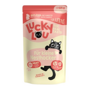 Lucky Lou Nassfutter Katze Kitten Geflügel 64x125 g