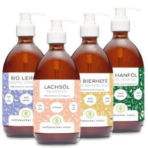 Wolfsbacher Natur Futteröl Set 4 x 500ml