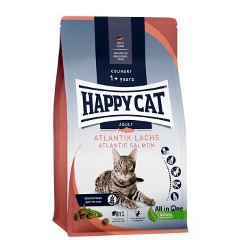 HAPPY CAT Culinary Trockenfutter Katze Adult, Atlantik-Lachs 10 kg