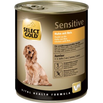 SELECT GOLD Sensitive Junior Huhn und Reis 12x800 g